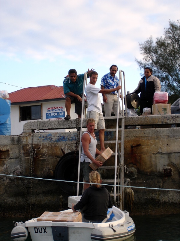How to load supplies to take to Palmerston.