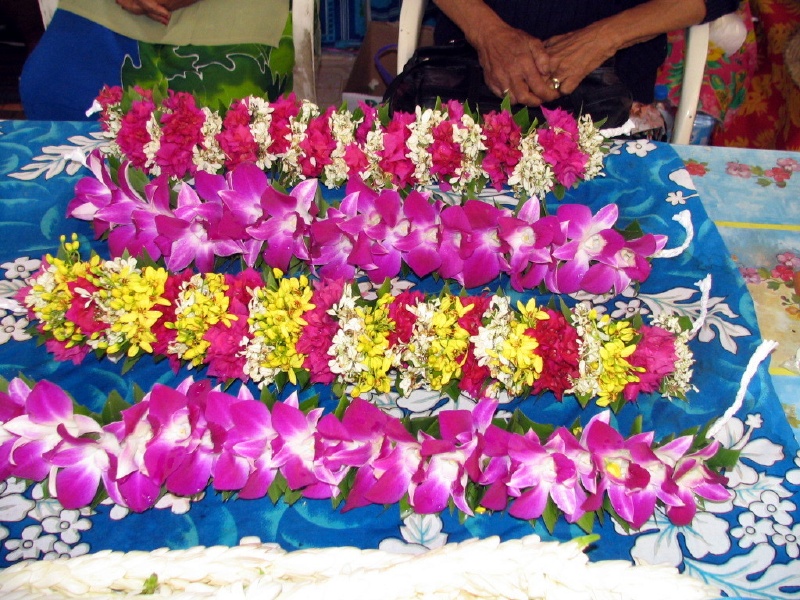 Fragrant, color leis for your pleasure.