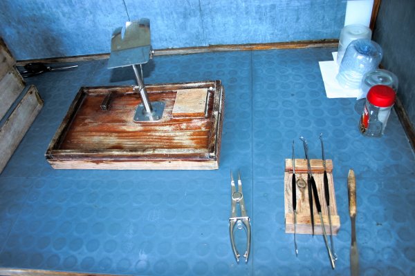 Tools used to reseed oysters to create pearls